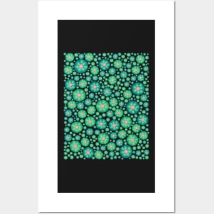 Peyote cactus plant pattern illustration Posters and Art